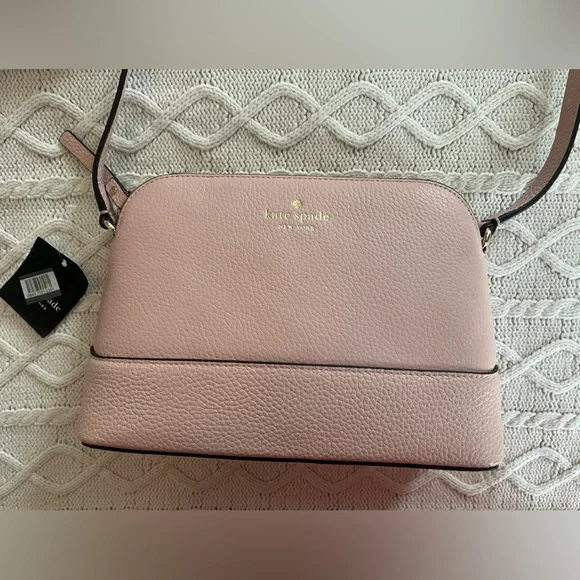 New! Kate Spade Blush Pink Crossbody Bag Zipper Top with Measurements - Picture 14 of 14
